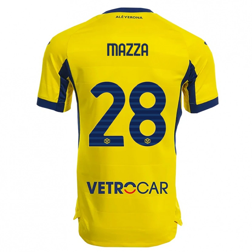 Danxen Barn Vittoria Karol Mazza #28 Gul Marinblå Bortatröja Matchtröjor 2025/26 Tröjor T-Tröja