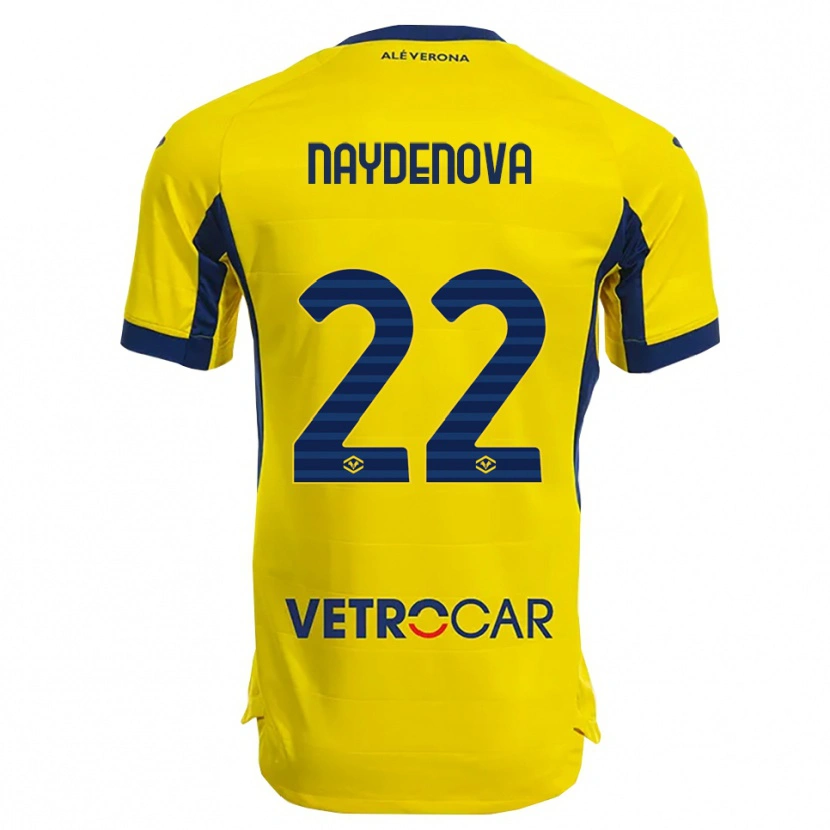 Danxen Barn Ivana Naydenova #22 Gul Marinblå Bortatröja Matchtröjor 2025/26 Tröjor T-Tröja
