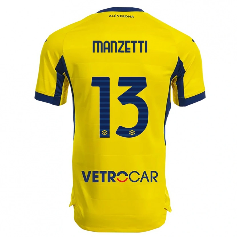 Danxen Barn Aurora Manzetti #13 Gul Marinblå Bortatröja Matchtröjor 2025/26 Tröjor T-Tröja
