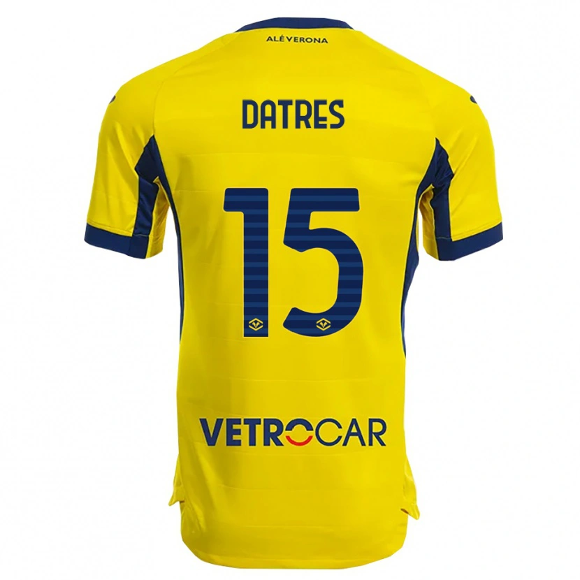 Danxen Barn Gaia Datres #15 Gul Marinblå Bortatröja Matchtröjor 2025/26 Tröjor T-Tröja