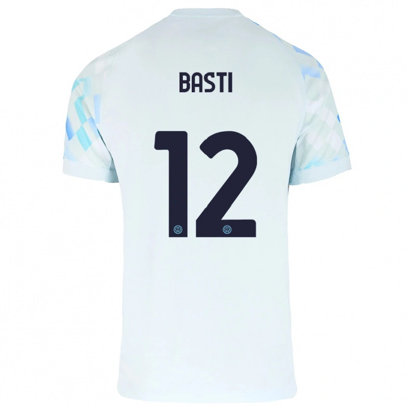 Danxen Barn Matteo Basti #12 Vit Blå Bortatröja Matchtröjor 2025/26 Tröjor T-Tröja