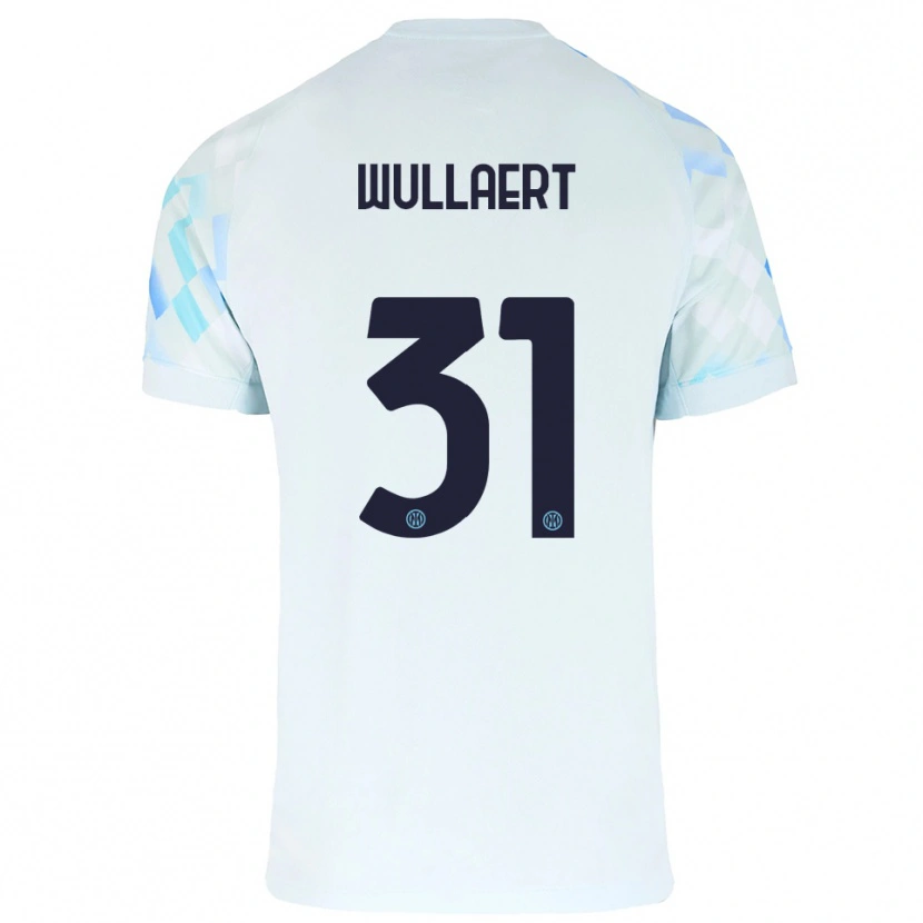 Danxen Barn Tessa Wullaert #31 Vit Blå Bortatröja Matchtröjor 2025/26 Tröjor T-Tröja