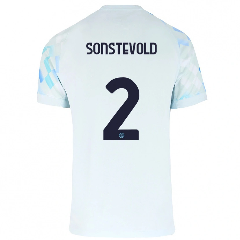 Danxen Barn Anja Sonstevold #2 Vit Blå Bortatröja Matchtröjor 2025/26 Tröjor T-Tröja