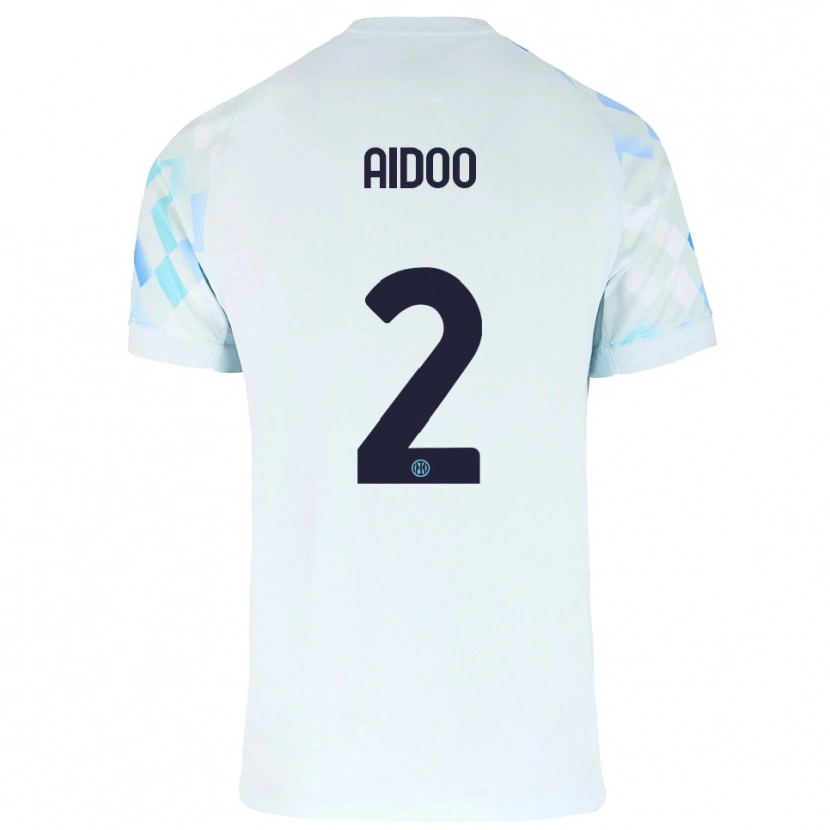 Danxen Barn Mike Aidoo #2 Vit Blå Bortatröja Matchtröjor 2025/26 Tröjor T-Tröja