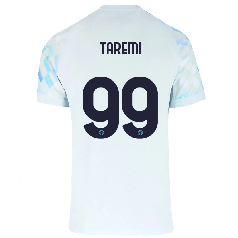 Danxen Barn Mehdi Taremi #99 Vit Blå Bortatröja Matchtröjor 2025/26 Tröjor T-Tröja