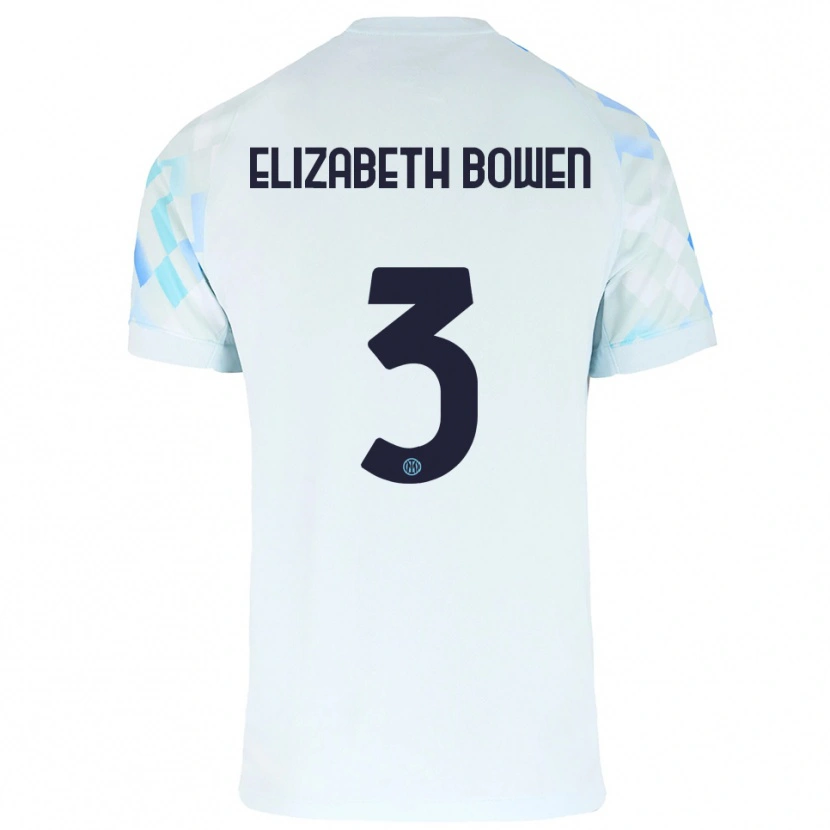 Danxen Barn Kate Elizabeth Bowen #3 Vit Blå Bortatröja Matchtröjor 2025/26 Tröjor T-Tröja