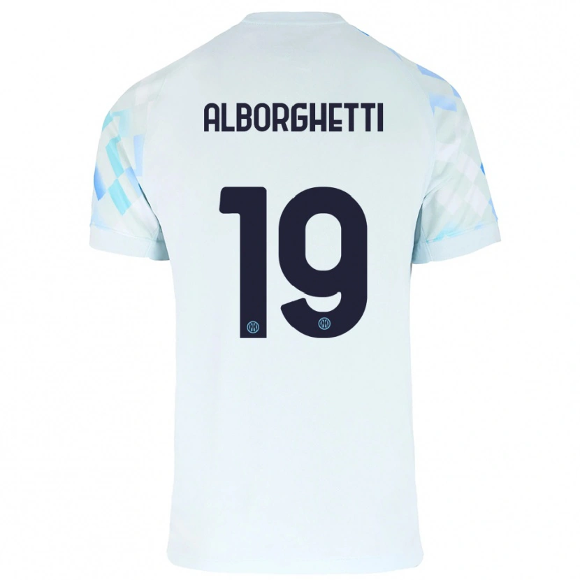 Danxen Barn Lisa Alborghetti #19 Vit Blå Bortatröja Matchtröjor 2025/26 Tröjor T-Tröja