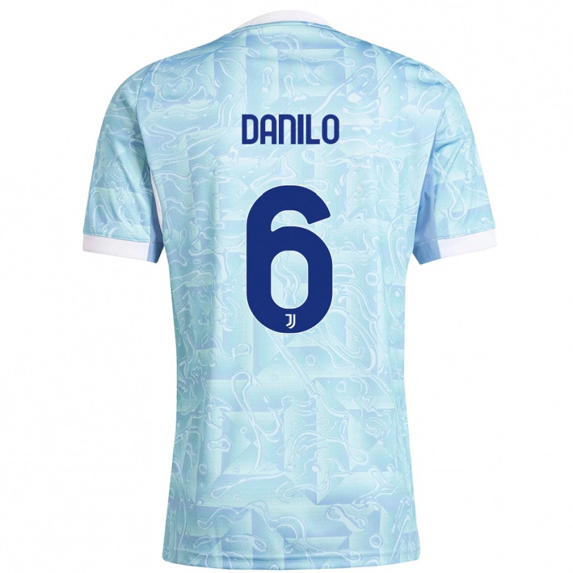 Danxen Barn Danilo #6 Himmelsblå Gul Bortatröja Matchtröjor 2025/26 Tröjor T-Tröja