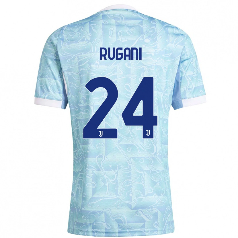 Danxen Barn Daniele Rugani #24 Himmelsblå Gul Bortatröja Matchtröjor 2025/26 Tröjor T-Tröja