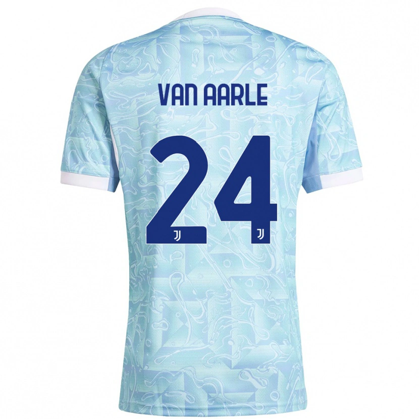 Danxen Barn Shane Van Aarle #24 Himmelsblå Gul Bortatröja Matchtröjor 2025/26 Tröjor T-Tröja