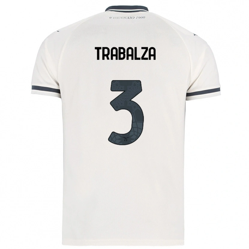 Danxen Barn Alessandro Trabalza #3 Vit Marinblå Bortatröja Matchtröjor 2025/26 Tröjor T-Tröja