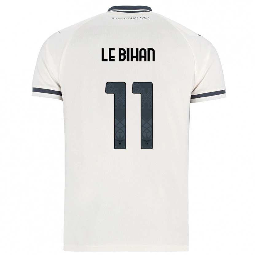 Danxen Barn Clarisse Agathe Le Bihan #11 Vit Marinblå Bortatröja Matchtröjor 2025/26 Tröjor T-Tröja