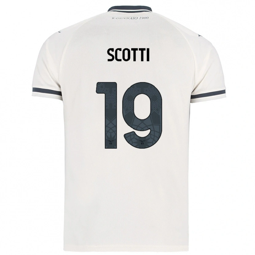 Danxen Barn Asia Scotti #19 Vit Marinblå Bortatröja Matchtröjor 2025/26 Tröjor T-Tröja