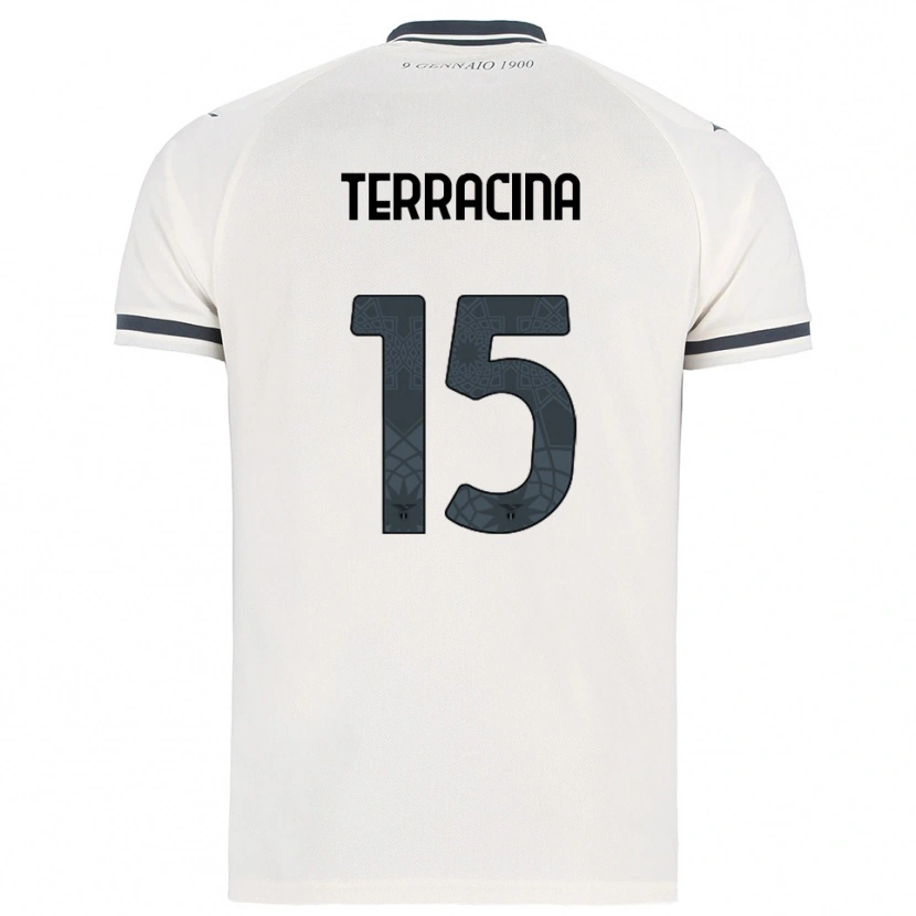 Danxen Barn Gavriel Terracina #15 Vit Marinblå Bortatröja Matchtröjor 2025/26 Tröjor T-Tröja