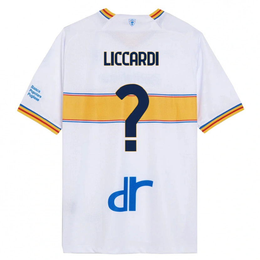 Danxen Barn Thomas Liccardi #0 Vit Gul Bortatröja Matchtröjor 2025/26 Tröjor T-Tröja