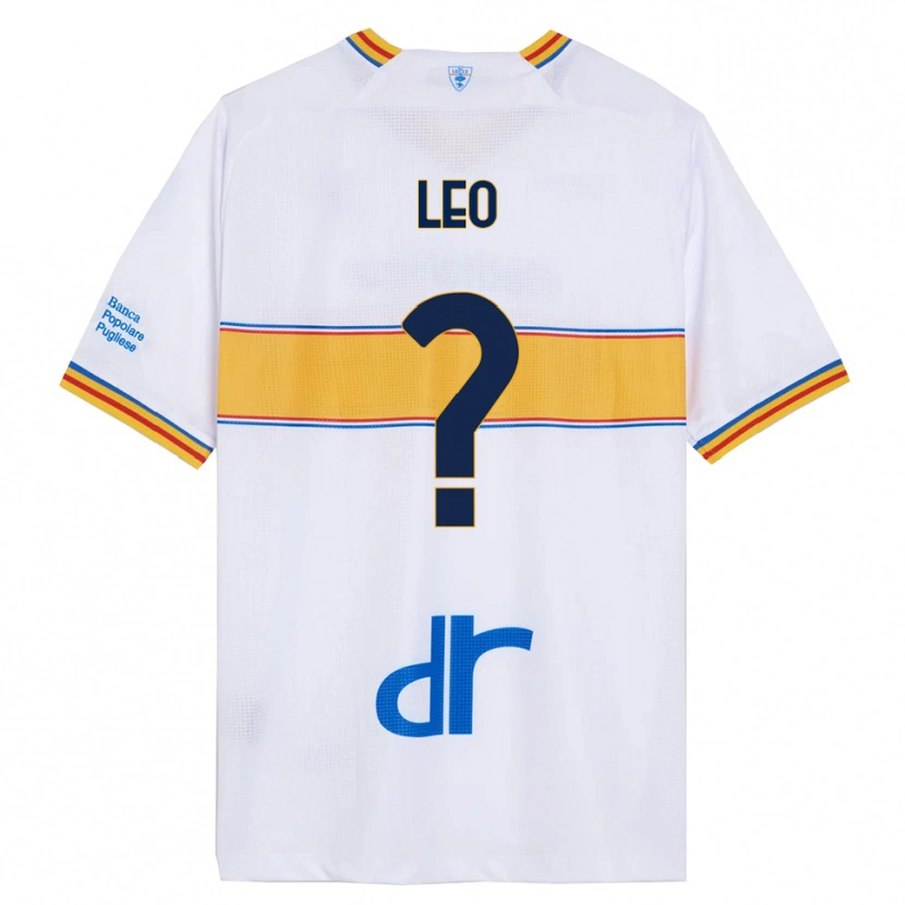 Danxen Barn Giulio Leo #0 Vit Gul Bortatröja Matchtröjor 2025/26 Tröjor T-Tröja