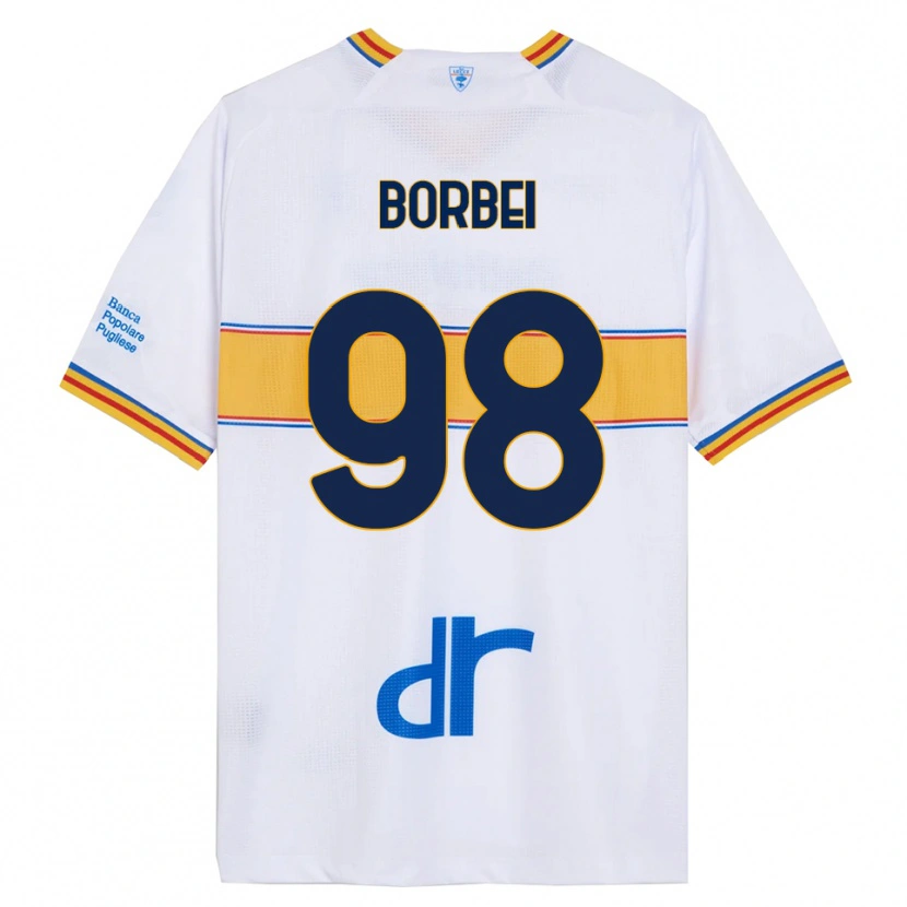 Danxen Barn Alexandru Borbei #98 Vit Gul Bortatröja Matchtröjor 2025/26 Tröjor T-Tröja