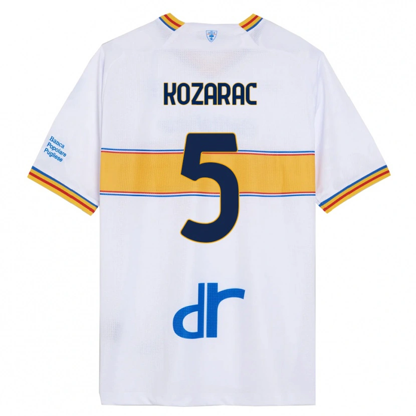 Danxen Barn Haris Kozarac #5 Vit Gul Bortatröja Matchtröjor 2025/26 Tröjor T-Tröja