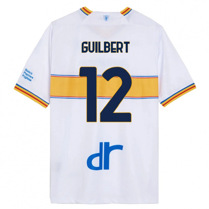 Danxen Barn Frédéric Guilbert #12 Vit Gul Bortatröja Matchtröjor 2025/26 Tröjor T-Tröja