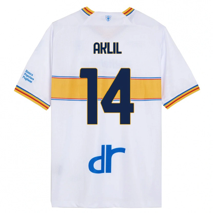 Danxen Barn Lino Aklil #14 Vit Gul Bortatröja Matchtröjor 2025/26 Tröjor T-Tröja