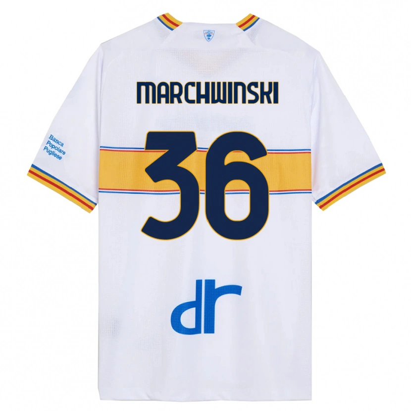 Danxen Barn Filip Marchwinski #36 Vit Gul Bortatröja Matchtröjor 2025/26 Tröjor T-Tröja