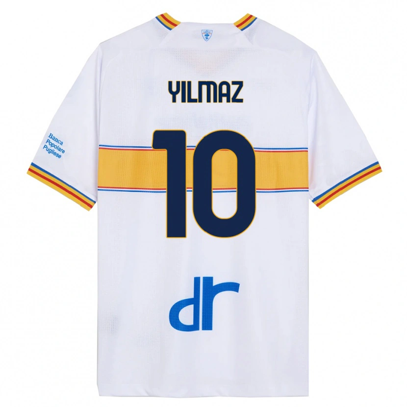 Danxen Barn Enes Yilmaz #10 Vit Gul Bortatröja Matchtröjor 2025/26 Tröjor T-Tröja