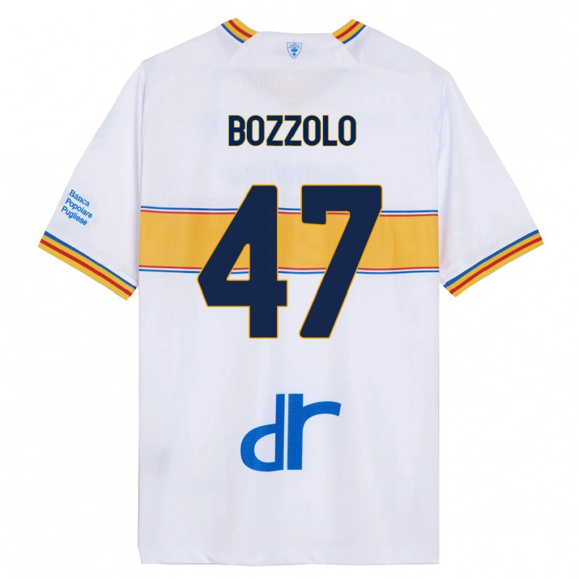 Danxen Barn Alessandro Bozzolo #47 Vit Gul Bortatröja Matchtröjor 2025/26 Tröjor T-Tröja
