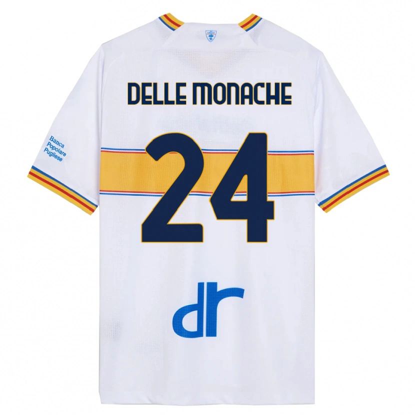 Danxen Barn Marco Delle Monache #24 Vit Gul Bortatröja Matchtröjor 2025/26 Tröjor T-Tröja
