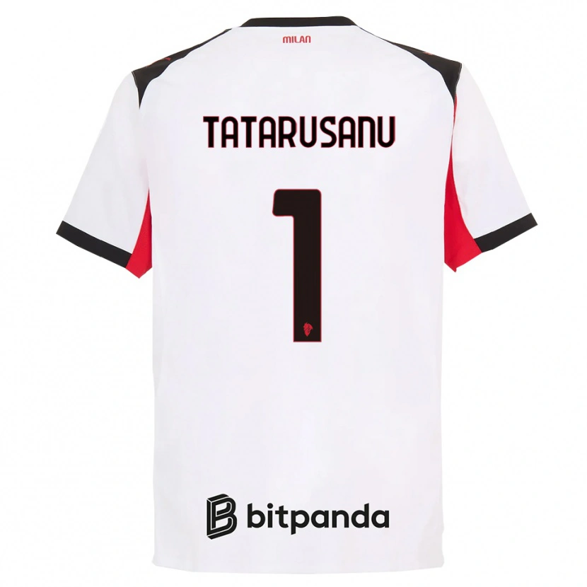 Danxen Barn Ciprian Tatarusanu #1 Vit Svart Bortatröja Matchtröjor 2025/26 Tröjor T-Tröja
