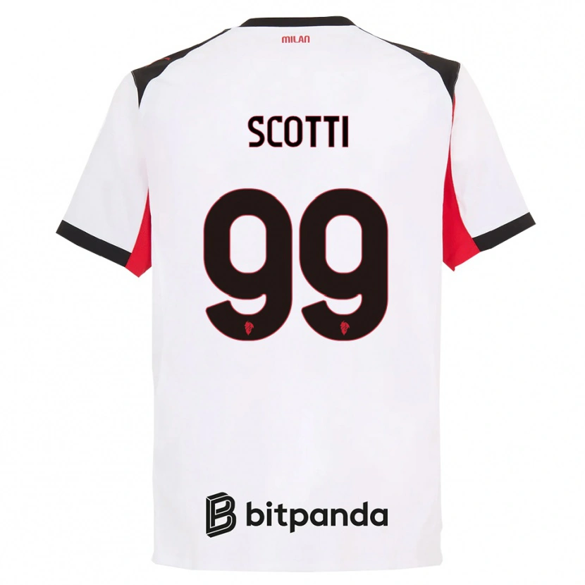 Danxen Barn Filippo Scotti #99 Vit Svart Bortatröja Matchtröjor 2025/26 Tröjor T-Tröja