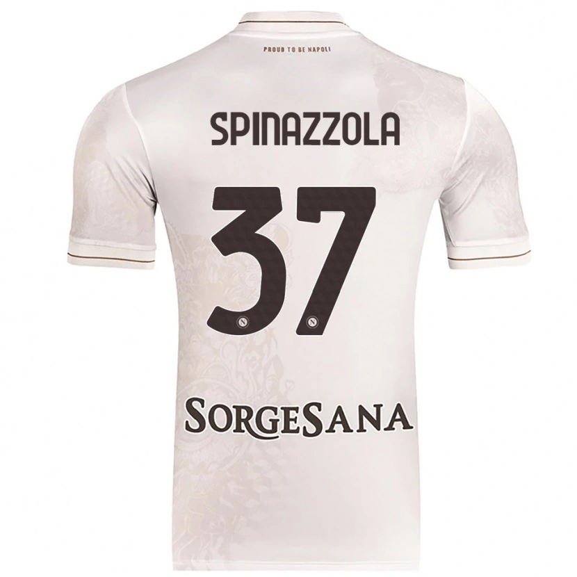 Danxen Barn Leonardo Spinazzola #37 Champagne Brun Bortatröja Matchtröjor 2025/26 Tröjor T-Tröja