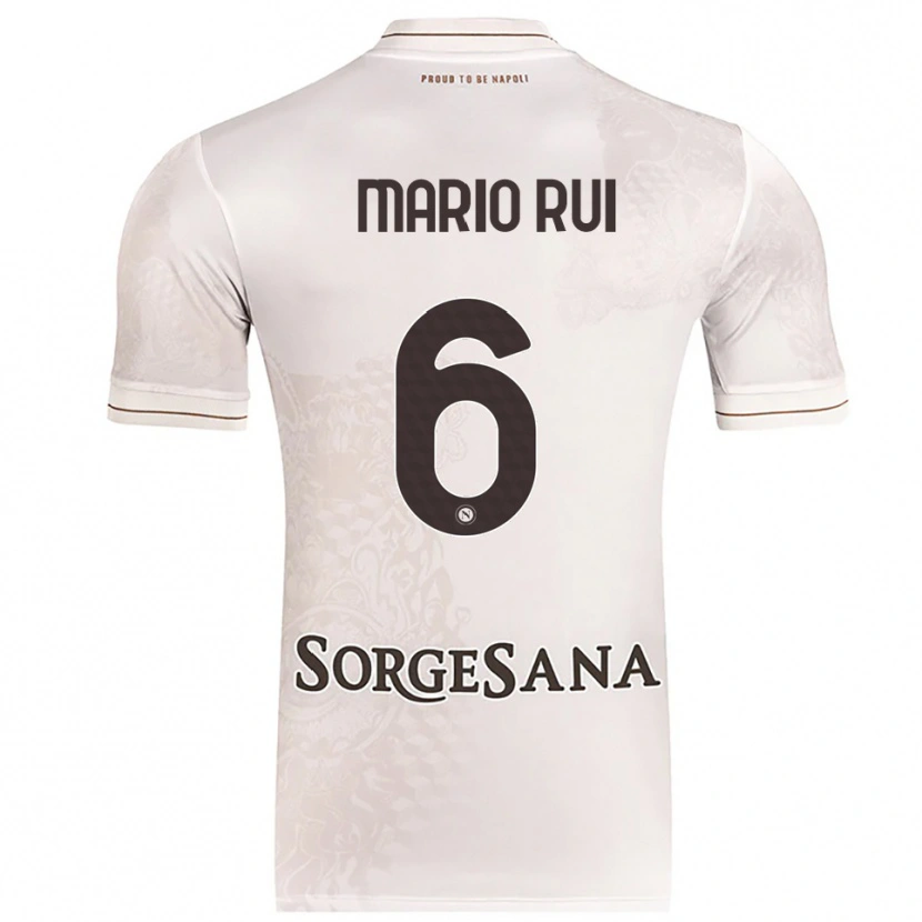 Danxen Barn Mario Rui #6 Champagne Brun Bortatröja Matchtröjor 2025/26 Tröjor T-Tröja