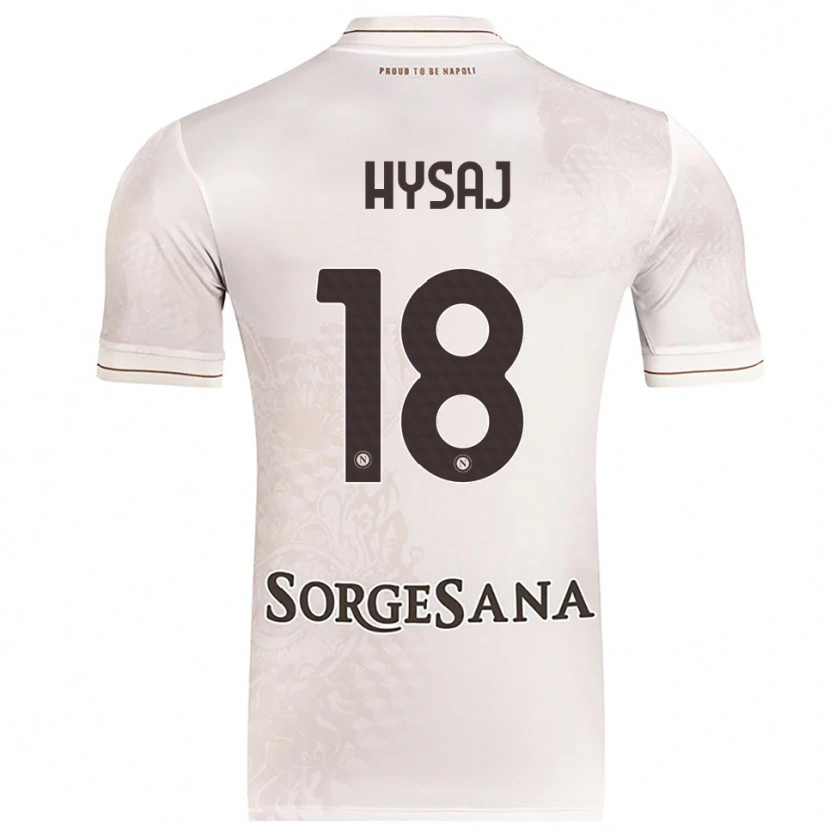 Danxen Barn Daniel Hysaj #18 Champagne Brun Bortatröja Matchtröjor 2025/26 Tröjor T-Tröja