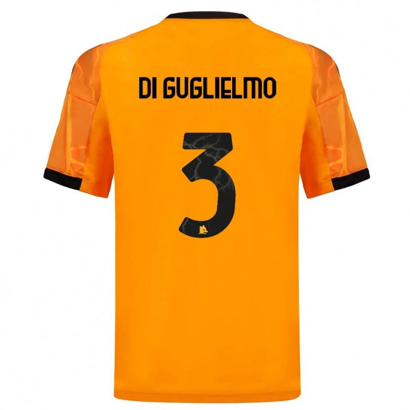 Danxen Barn Lucia Di Guglielmo #3 Orange Svart Bortatröja Matchtröjor 2025/26 Tröjor T-Tröja