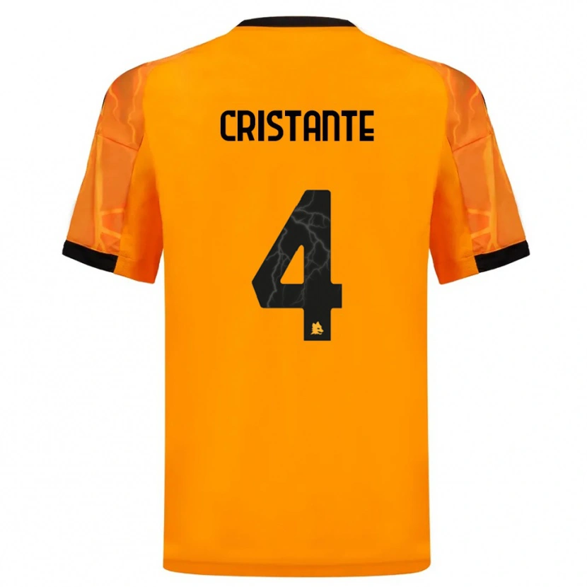 Danxen Barn Bryan Cristante #4 Orange Svart Bortatröja Matchtröjor 2025/26 Tröjor T-Tröja