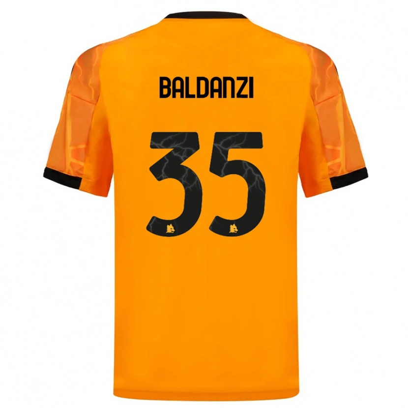 Danxen Barn Tommaso Baldanzi #35 Orange Svart Bortatröja Matchtröjor 2025/26 Tröjor T-Tröja