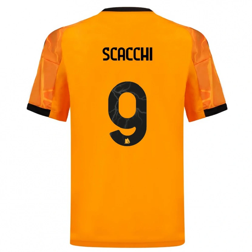 Danxen Barn Manuel Scacchi #9 Orange Svart Bortatröja Matchtröjor 2025/26 Tröjor T-Tröja