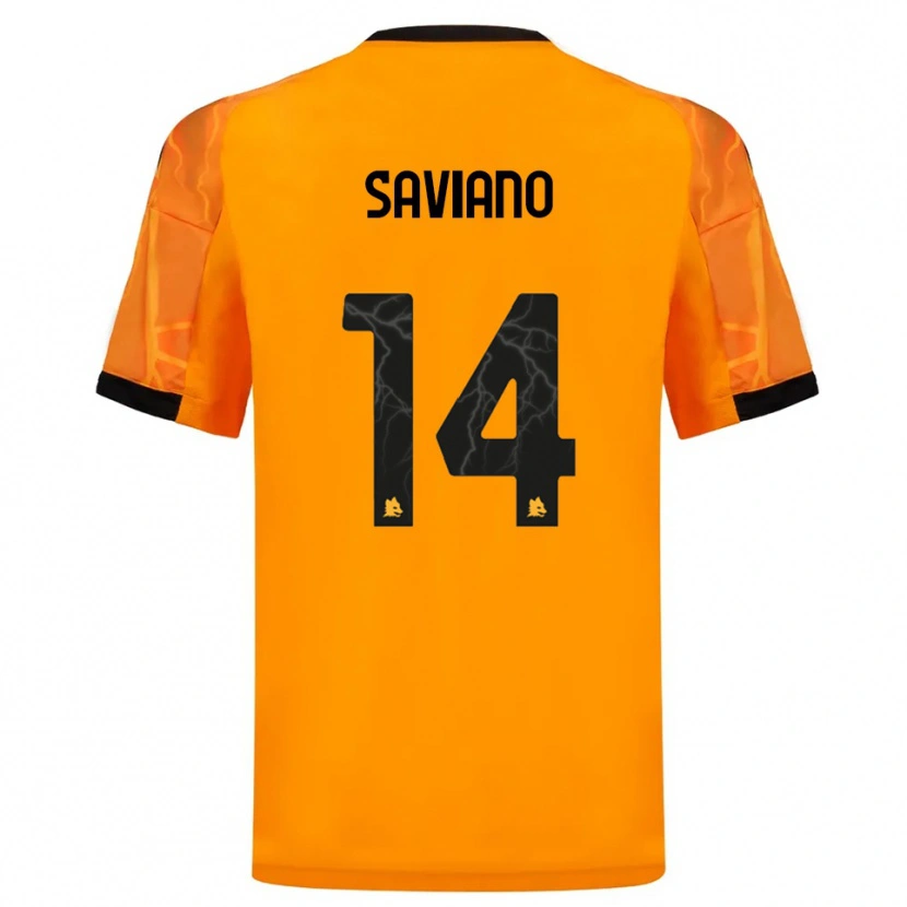 Danxen Barn Giuseppe Saviano #14 Orange Svart Bortatröja Matchtröjor 2025/26 Tröjor T-Tröja