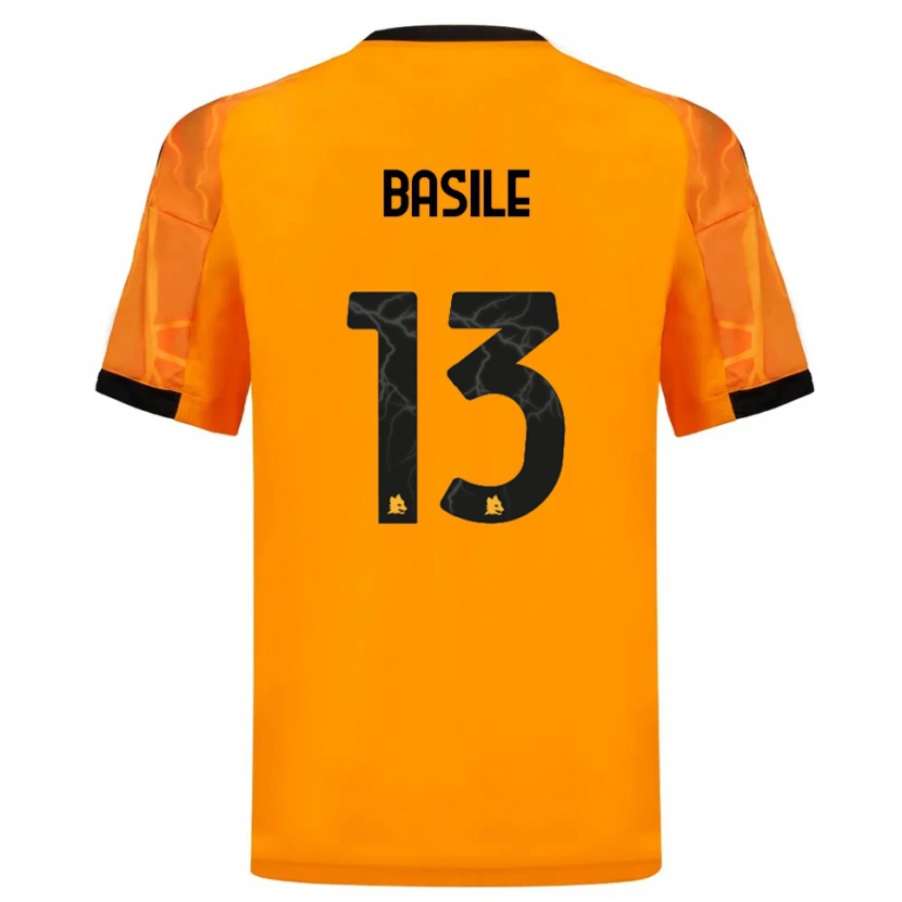 Danxen Barn Filippo Basile #13 Orange Svart Bortatröja Matchtröjor 2025/26 Tröjor T-Tröja