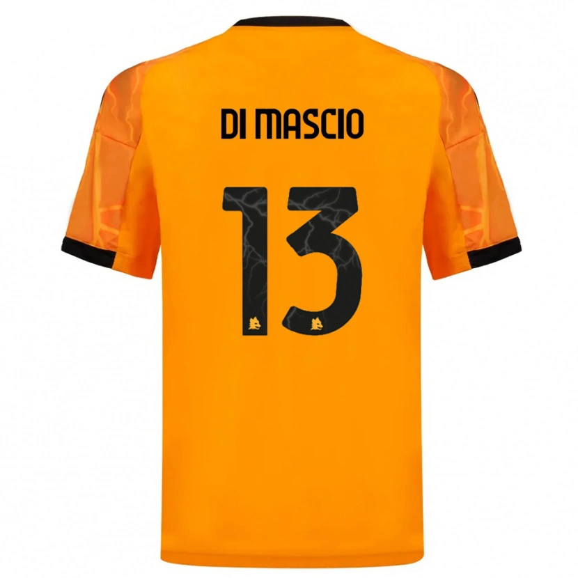 Danxen Barn Davide Di Mascio #13 Orange Svart Bortatröja Matchtröjor 2025/26 Tröjor T-Tröja