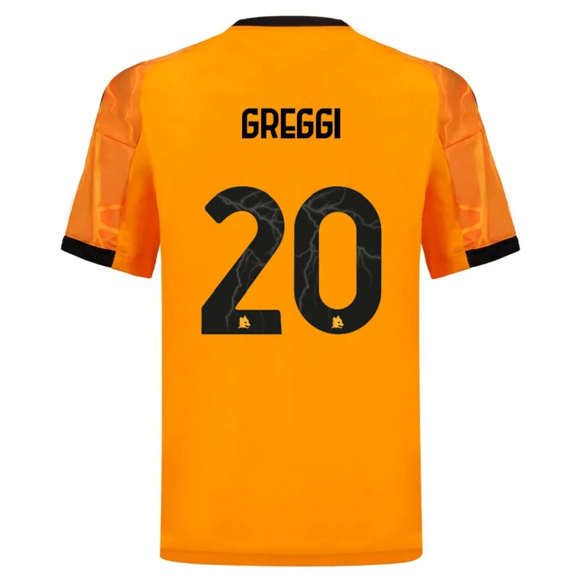 Danxen Barn Giada Greggi #20 Orange Svart Bortatröja Matchtröjor 2025/26 Tröjor T-Tröja