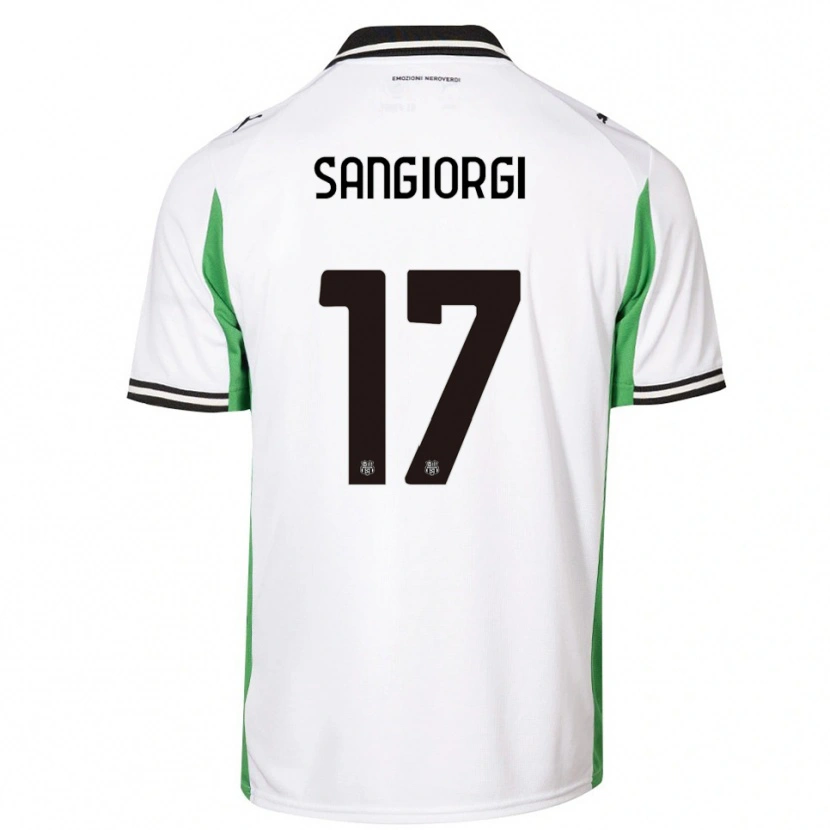 Danxen Barn Federico Sangiorgi #17 Vit Grön Svart Bortatröja Matchtröjor 2025/26 Tröjor T-Tröja