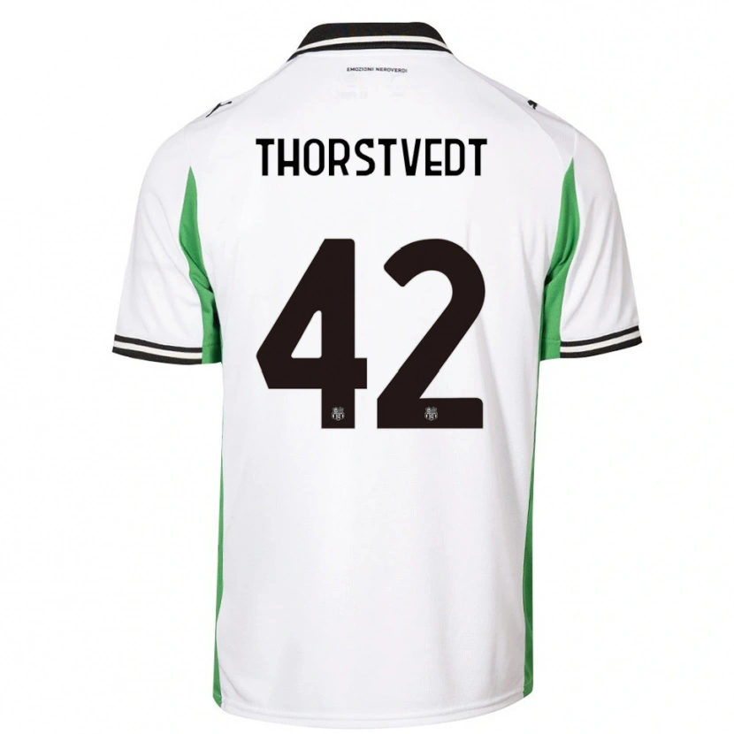 Danxen Barn Kristian Thorstvedt #42 Vit Grön Svart Bortatröja Matchtröjor 2025/26 Tröjor T-Tröja