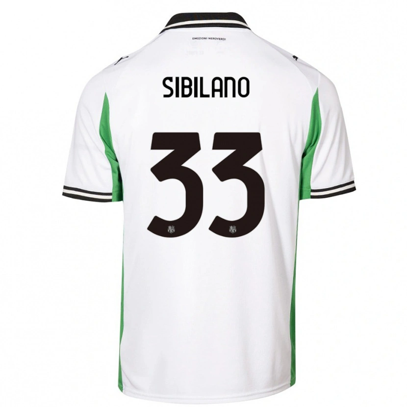 Danxen Barn Alessio Sibilano #33 Vit Grön Svart Bortatröja Matchtröjor 2025/26 Tröjor T-Tröja