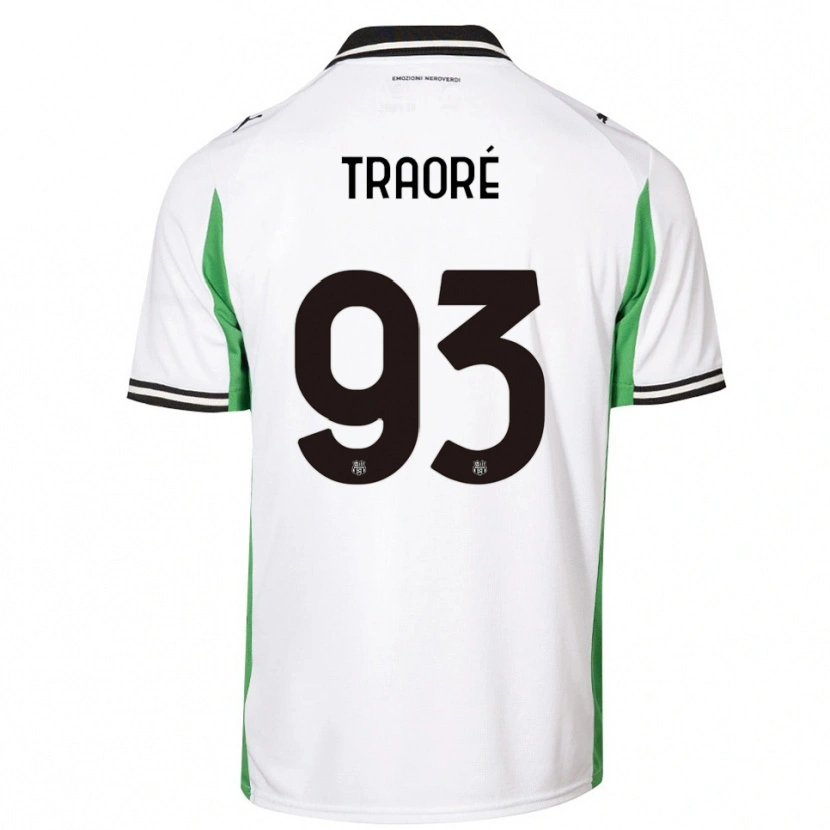Danxen Barn Kadidia Traoré #93 Vit Grön Svart Bortatröja Matchtröjor 2025/26 Tröjor T-Tröja