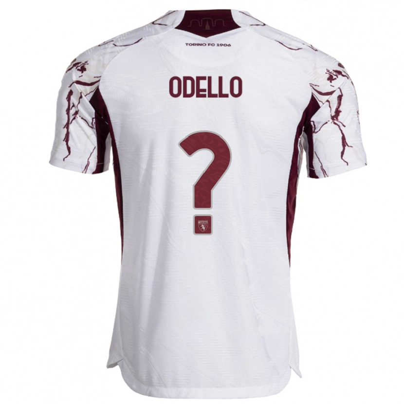 Danxen Barn Ryan Odello #0 Vit Vinröd Bortatröja Matchtröjor 2025/26 Tröjor T-Tröja