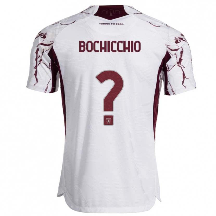 Danxen Barn Francesco Bochicchio #0 Vit Vinröd Bortatröja Matchtröjor 2025/26 Tröjor T-Tröja