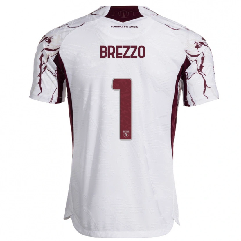 Danxen Barn Matteo Brezzo #1 Vit Vinröd Bortatröja Matchtröjor 2025/26 Tröjor T-Tröja