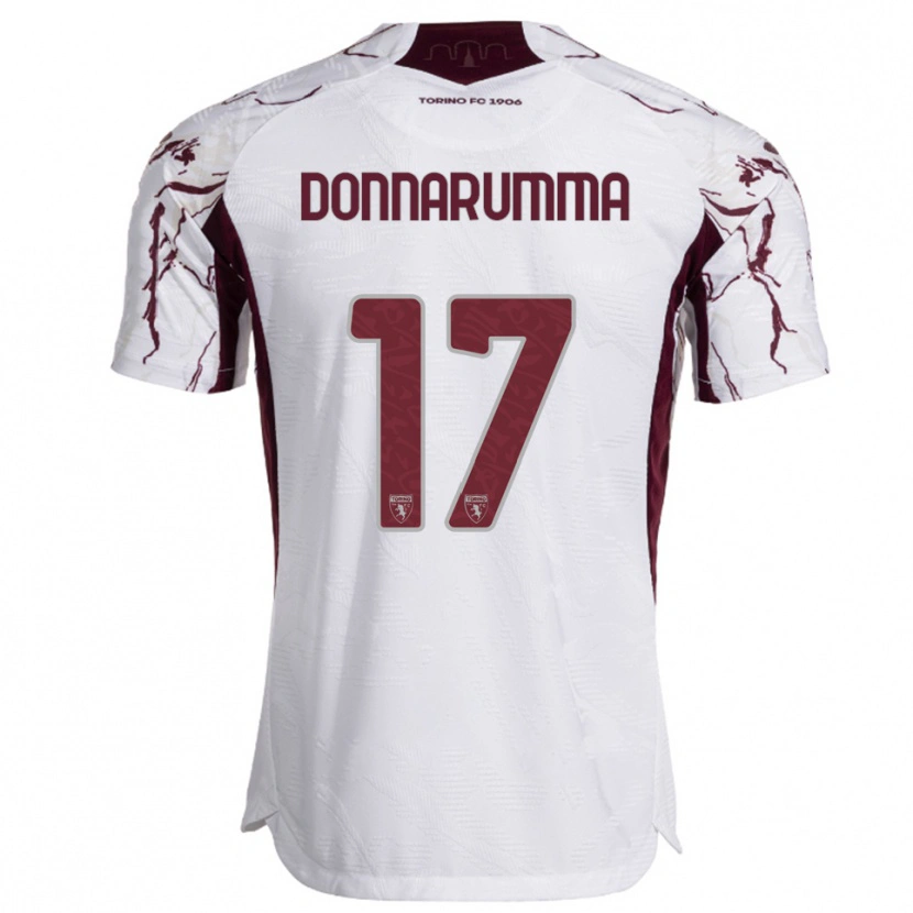 Danxen Barn Antonio Donnarumma #17 Vit Vinröd Bortatröja Matchtröjor 2025/26 Tröjor T-Tröja