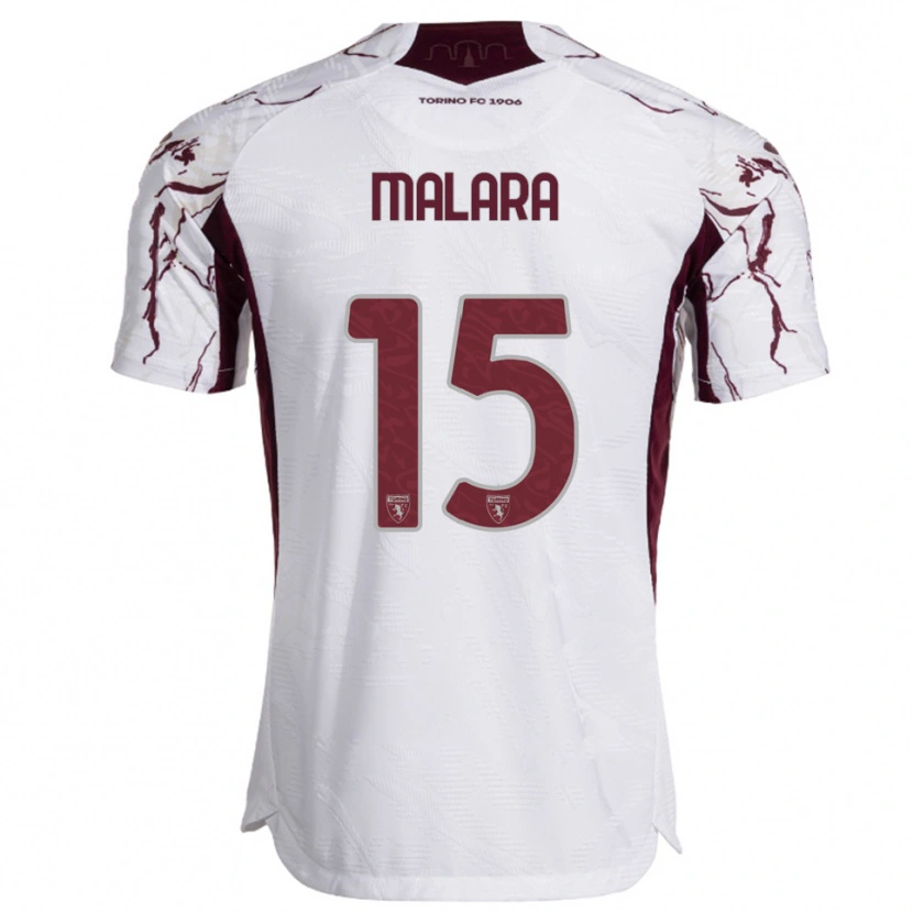 Danxen Barn Sara Malara #15 Vit Vinröd Bortatröja Matchtröjor 2025/26 Tröjor T-Tröja